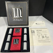 The Identity Game I.D. Card Game 1988 VTG Complete Milton Bradley Party Guess