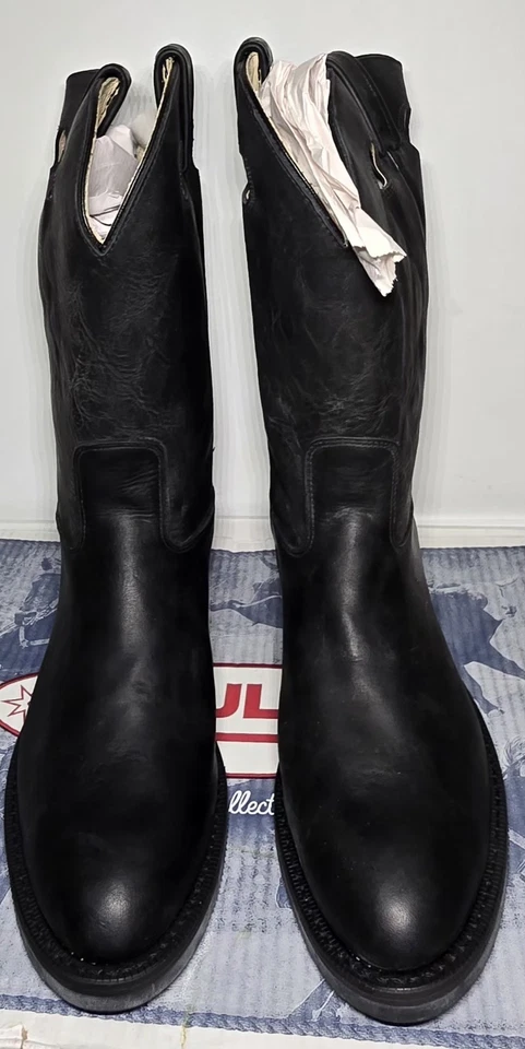 Botas Oeste Canadá De Colección Para Hombre Talla 11.5 Cuero Búfalo Negro CAJA NUEVA Foto 3 de 4