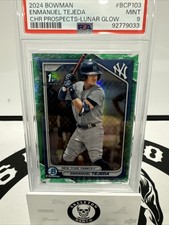 2024 Bowman Enmanuel Tejeda Chrome Prospect Lunar Glow RC PSA 9