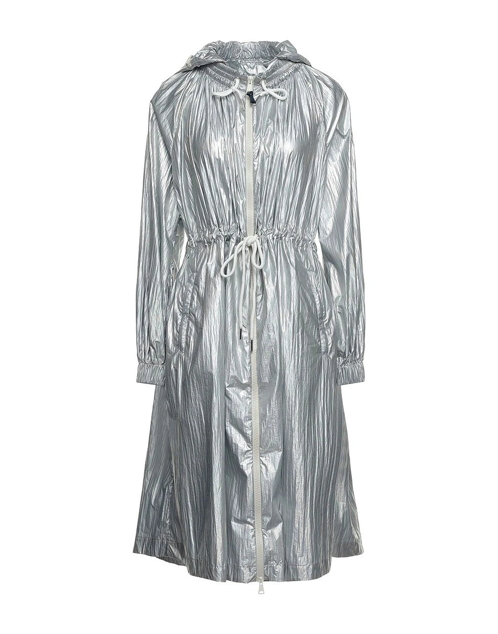 Moncler — Moncler Akubens Iridescent Metallic Hooded Parka Rain Jacket Drawstring