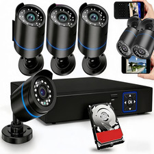 5MP 4-Camera Home Security System with 4K NVR AI Motion Detection