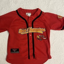 VTG Disney Lightening McQueen Embroidered Piston Cup Championship Jersey Size S