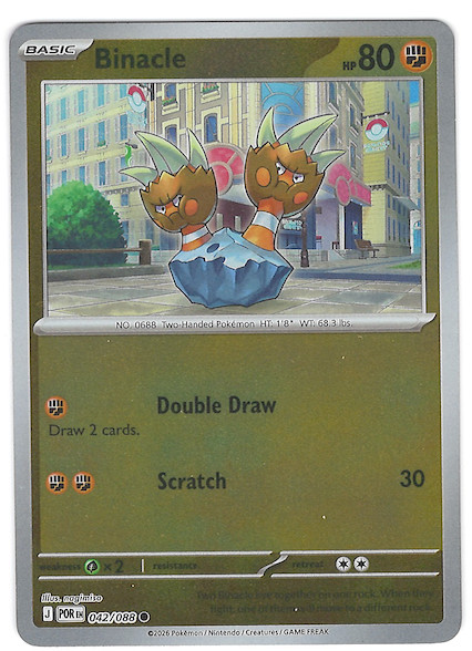 Binacle 042/088 Common Perfect Order Pokemon Reverse Holo Near Mint