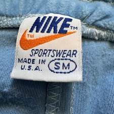 Vtg 70s Nike Women s Velour Track Pants Light Blue Size Small Made In USA Swoosh