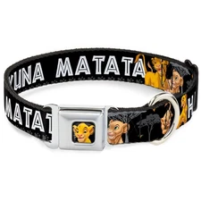 Dog Collar DYAC-Simba2 CLOSE-UP Full Color Lion King Simba & Nala HAKUNA MATATA
