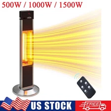 Electric Outdoor Patio Heater 1500W Infrared Tower Heater w/ 24H Timer & Remote