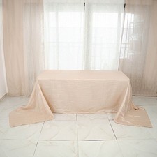 TOVAGLIA RETTANGOLARE BEIGE 90"x156" fisarmonica pieghettata TAFFETTÀ forniture per feste