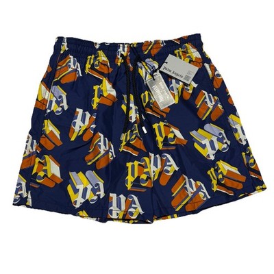 Palm Angels Swim Shorts x Vilebrequin Mens Logo Moorea Style: MSOZ2B63 Blue