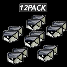 12x Solar Power 100LED Light PIR Motion Sensor Outdoor Security Lamp Wall Garden