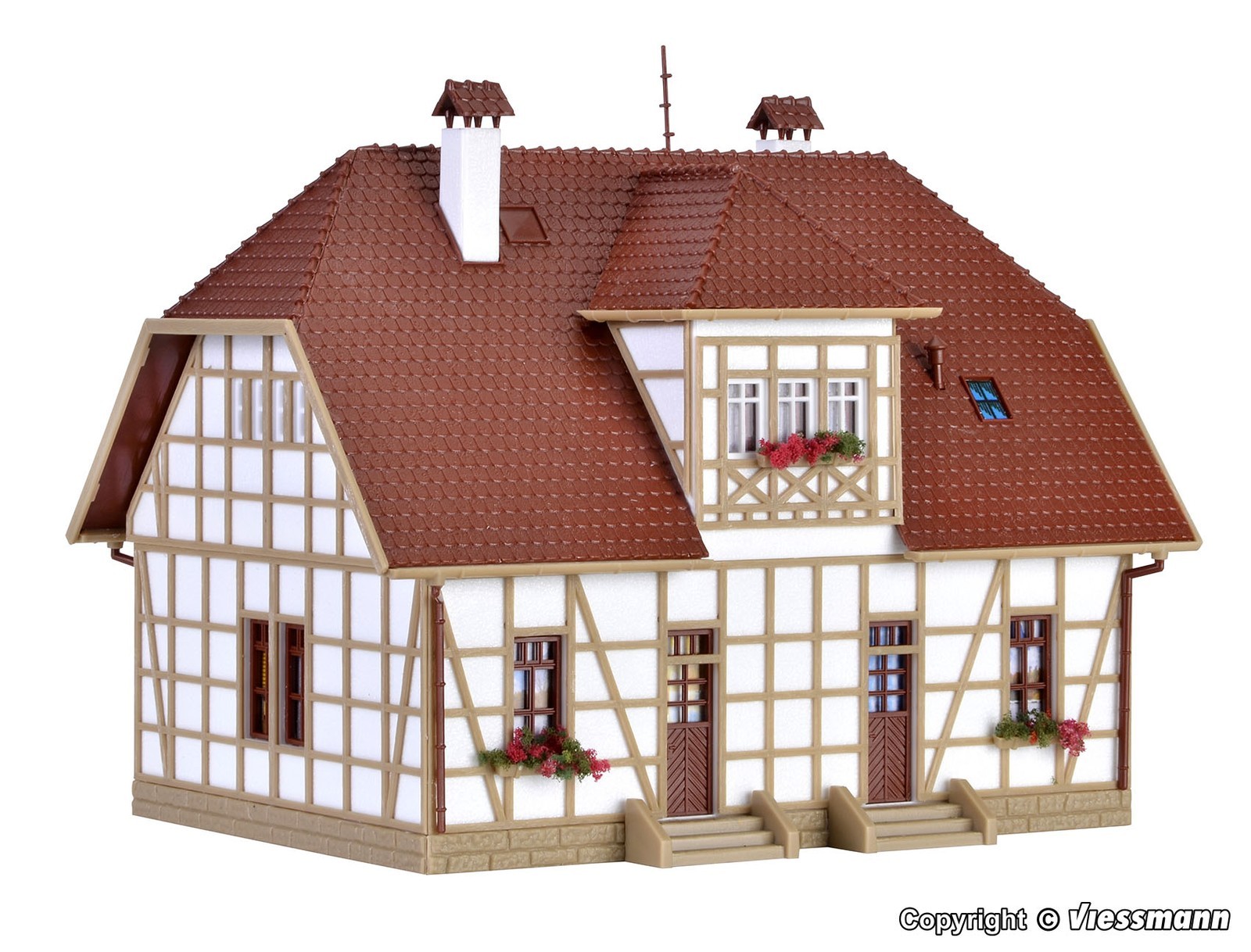 Vollmer 43654 H0 Half-timbered settlement house Single-family house...