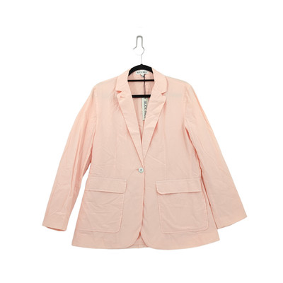 Alex Mill Women L Crinkled Billie Blazer Jacket Pale Pink Paper Poplin NEW FLAW