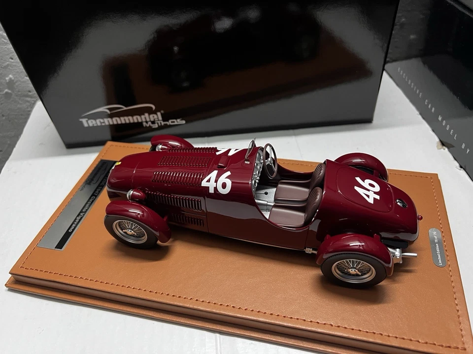 Ferrari 125C 1947 Circuito di Vigevano #46 Franco Cortese Tecnomodel 1/18 - Immagine 3 di 4