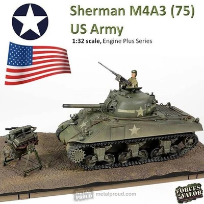 Forces Of Valor 1/32 912131A Sherman M4A3 (75) US Army, Engine Plus Series, NY - Photo 1/4
