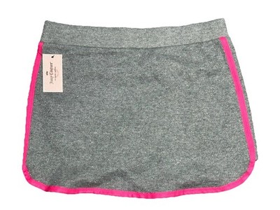 Juicy Couture Girls XL 16 Gray Sparkle Skort Embellished Hot Pink Piping NWT!