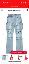 Rockstar Original Light Blue Cargo Stretch St...