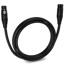6 Feet XLR Microphone Cable Balanced to Female 3 Pin Mic Cord for Powered Spe...