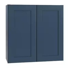Assembled Plywood Wall Kitchen Cabinet in Mythic Blue with Soft Close