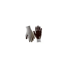 True Grip 9107-26 Extra Grip Glove, Nitrile Palm, Black & Gray, L - Quantity 6
