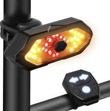 Clignotant de vélo avec télécommande sans fil, par USB, feux avant et arrière