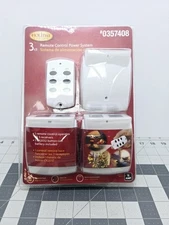 Prime Indoor Wireless Outlets Remote Control 3 Pack Christmas Lights White