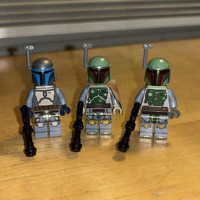 LEGO Star Wars Boba Fett (sw0822) (sw0396) & Jango Fett (sw0468) Lot