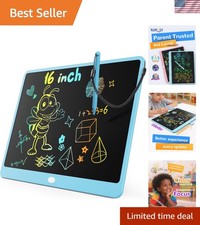 LCD Writing Tablet, 16 Inch Colorful Doodle Board Drawing Tablet, Erasable Re...
