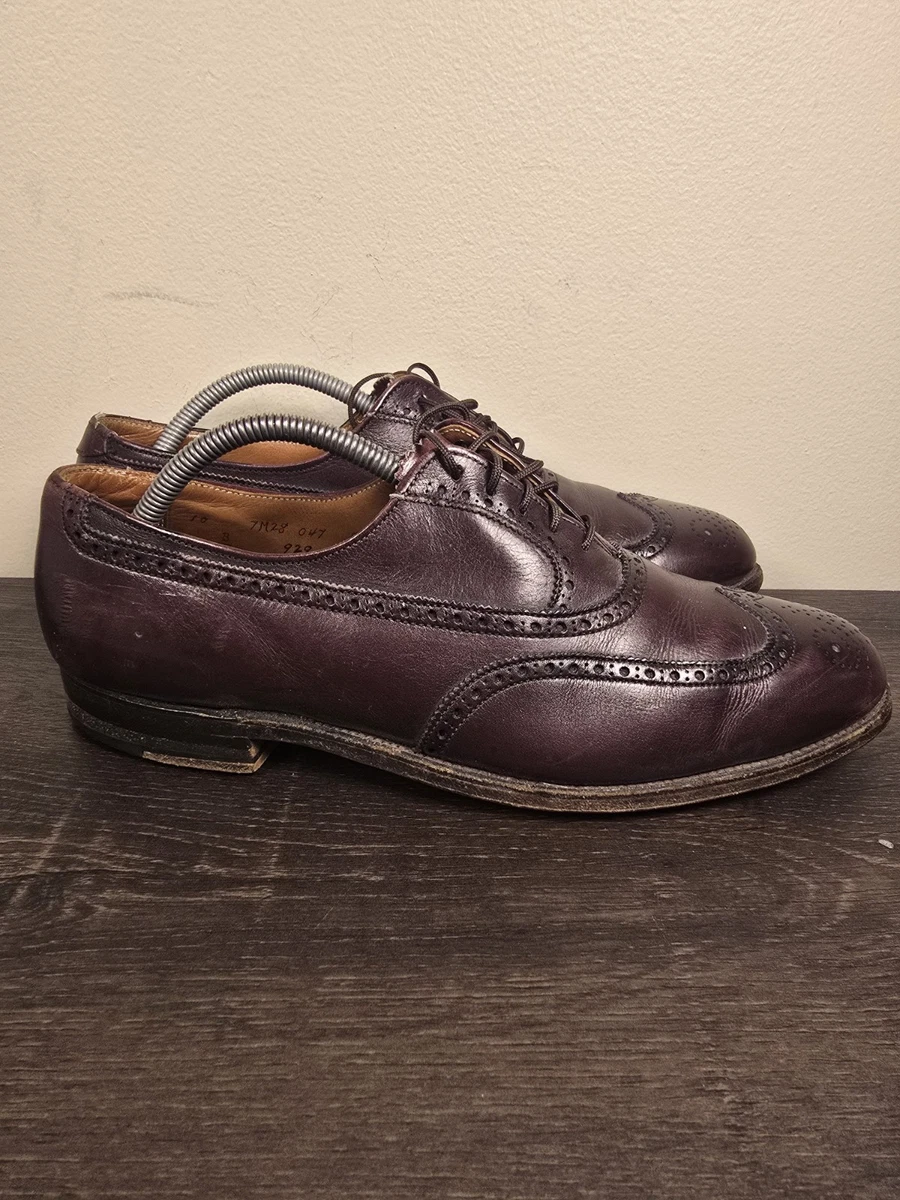 Alden 红色雕花皮鞋男| eBay