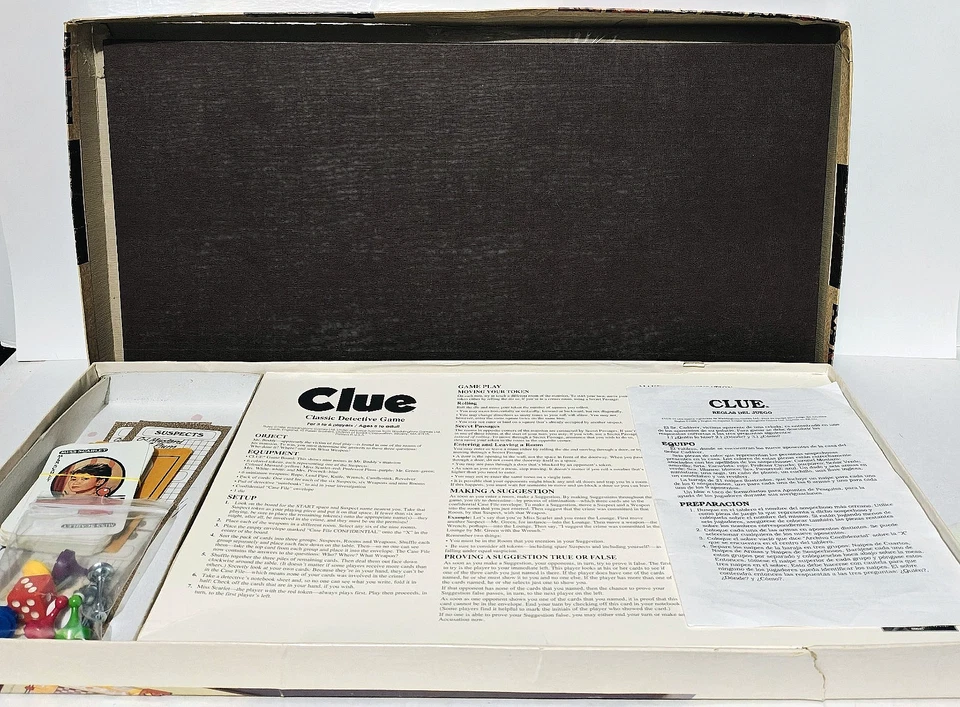 Clue - Juego de mesa detective - Parker Brothers - Completo - De colección 1992 Foto 3 de 4