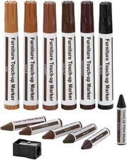Furniture Repair Kit Wood Markers - Set of 13 - Markers and Wax Sticks with Shar