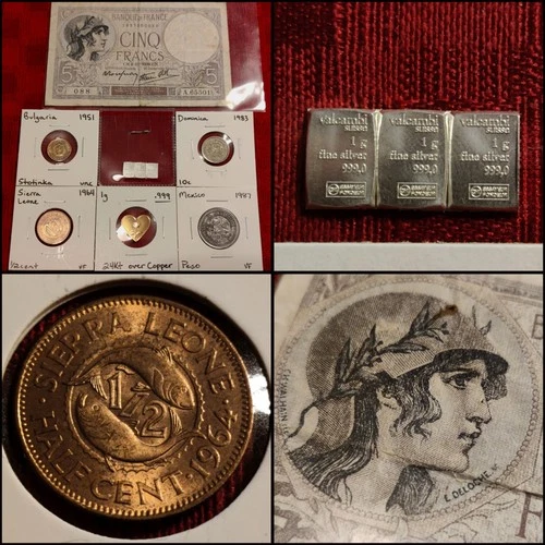 Banknote Bullion Bundle: Valcambi 3g 999 SILVER | France 1939 - FREE SHIP