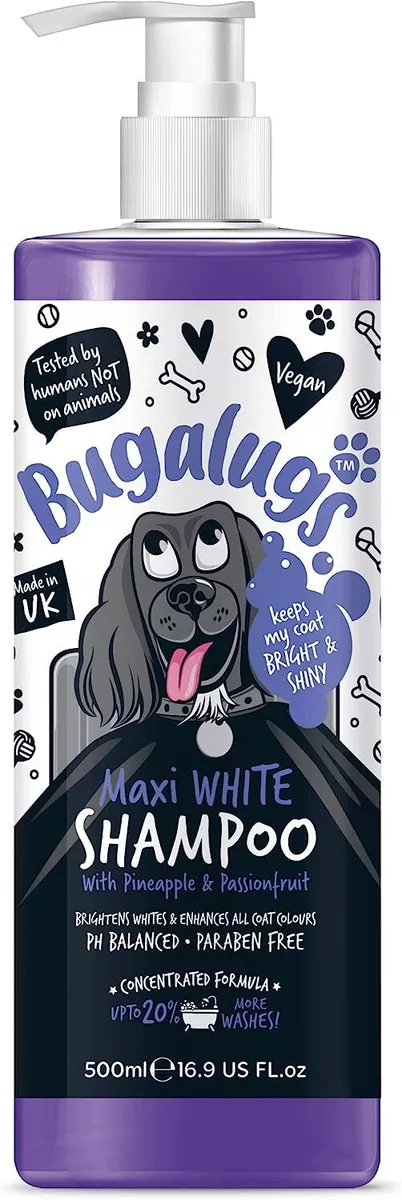 Bugalugs Maxi White Dog Shampoo 500ml 1L 5L For Whitening