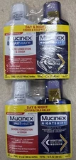 LOT OF 4 Mucinex Fast-Max & NightShift Combo Pack Max Strength 6 Fl Oz EXP 2026+