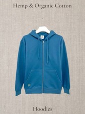 Divine Tribe Hemp Fleece Hoodie - 55 Hemp 45 Organic Cotton Eco Zip-Up S  XXL