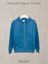 Divine Tribe Hemp Fleece Hoodie - 55% Hemp 45% Organic Cotton Eco Zip-Up S–XXL