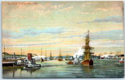 #ad Postcard Harbor Portland Oregon $11.99