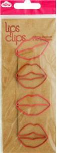 New Lip Clips Red and Pink Page Markers Bookmarks - NWT - Great Gift - Bild 1 von 1