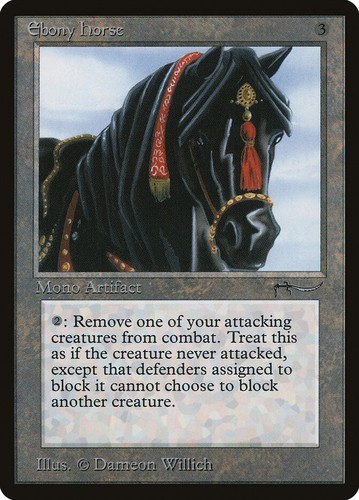 MTG Ebony Horse Arabian Nights Magic the Gathering