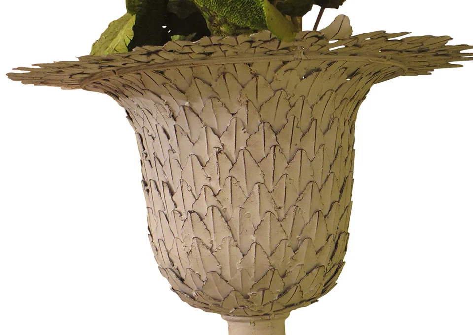 Ornate White Iron Scroll Wall Mounted Planter Flower Urn Bracket Outdoor Metal - Imagem 3 de 4