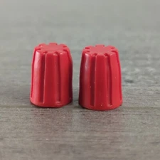 Radio Shack Ice Hockey Game Replacement Original Parts 2 Red Control Knobs Caps