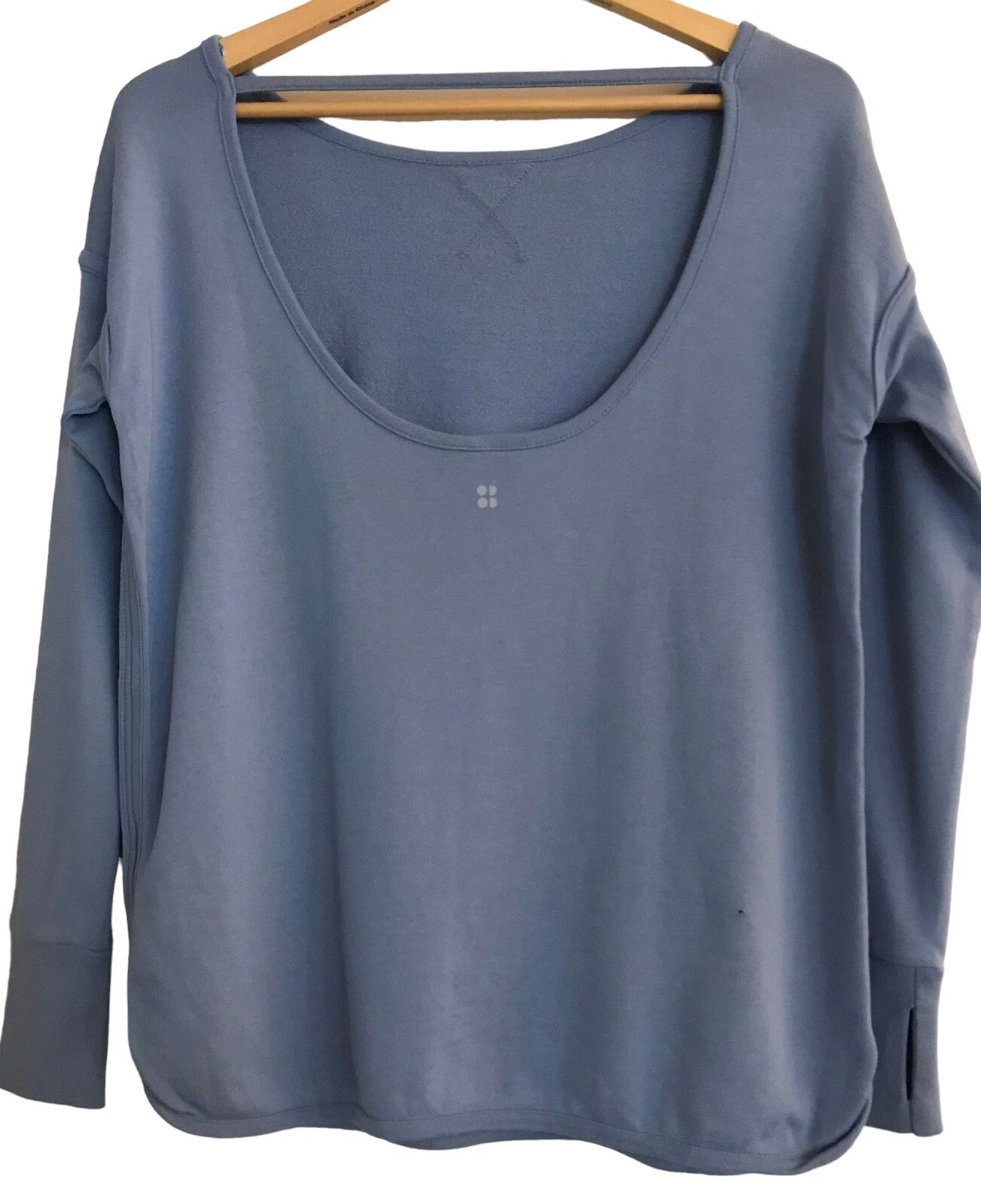 sweaty-betty long sleeve open back sweatshirt