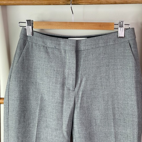 Reiss Austin Dress Pants Womens 6 Grey Wool Tapered Trousers High Rise Career - Picture 4 of 14