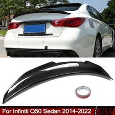 For Infiniti Q50 Q50s 2014-22 Highkick Duckbill PSM Style Trunk Spoiler Wing Lip