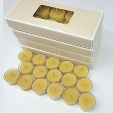 Pure BEESWAX Tealight Candles Handmade 100% Natural Bulk -Australian Made