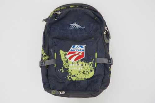 High Sierra Plastic Frame Laptop Backpack 'US Ski Team' Blue/Green Polyester  - Picture 1 of 3