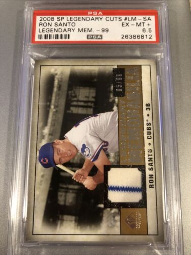 2008 SP Legendary Cuts Memorable Game Used Jersey Taupe 99 Ron Santo HOF PSA 6.5 - Picture 1 of 3
