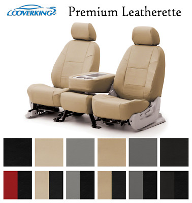 Coverking Custom Front Row Seat Covers Premium Leatherette - Choose Color