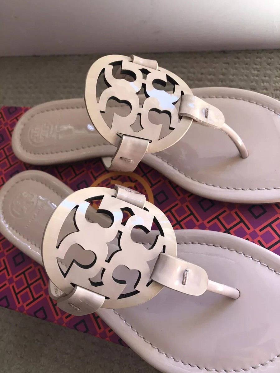 【Tory Burch】MILLER パテント サンダル／シーシェルピンク NWOT TORY BURCH MILLER SANDAL PATENT LEATHER LIMITED EDITION