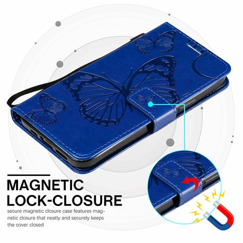 3D Leather Butterfly Wallet Phone Case For iPhone 11 12 14 Pro Max X XR 8 7 6 SE - Picture 37 of 55
