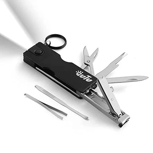 Keychain Nail Clipper Multitool 8 in 1 EDC Utility Tool with Nail