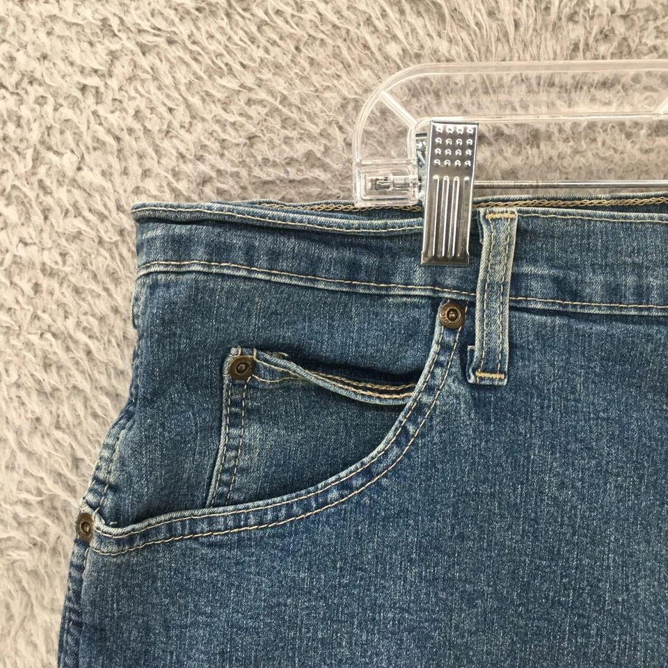 Dickies Bermuda Shorts Mens 40 (Actual 38x21) Blue Denim High Rise Med Wash Zip - Image 2 of 4